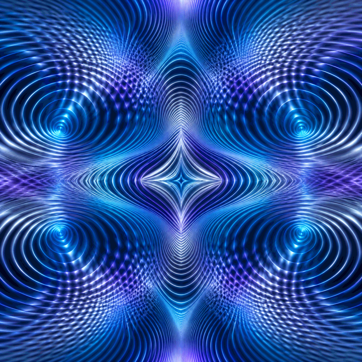 Generated abstract art with geometric wave patterns