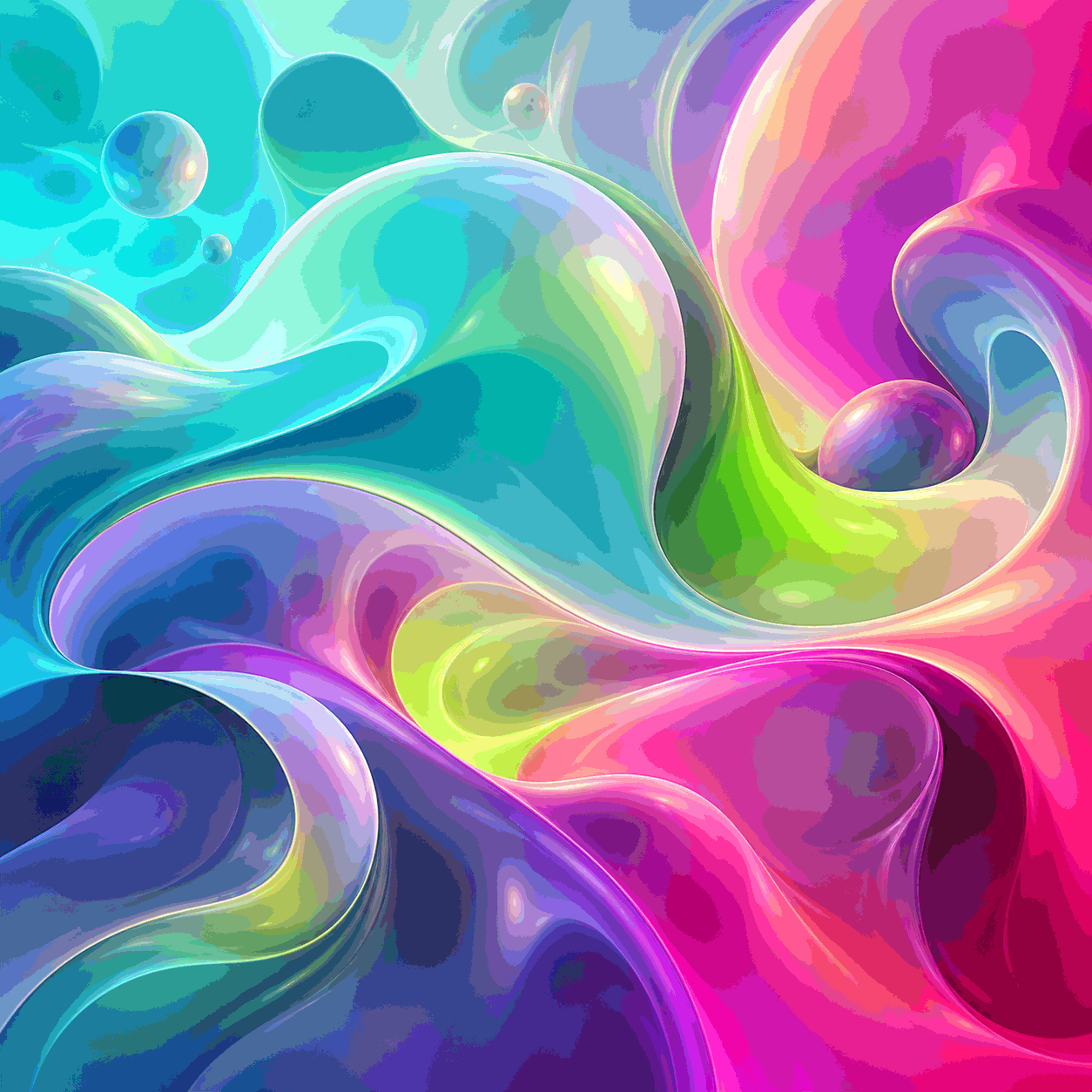Generated abstract art with flowing organic shapes