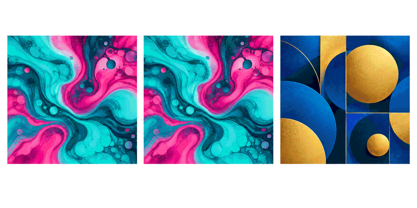 The same numeric seed producing the same generative artwork repeatedly